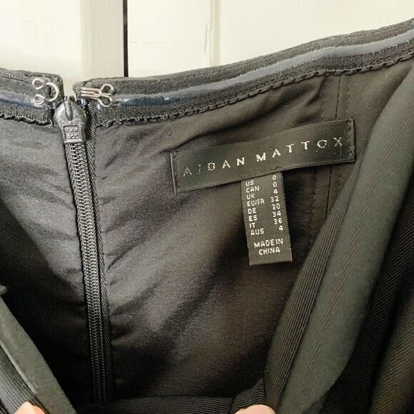 Aidan Maddox Dress Women’s Formal Floor Length Off Shoulder Puff Sleeve Gown 0 - Picture 6 of 12